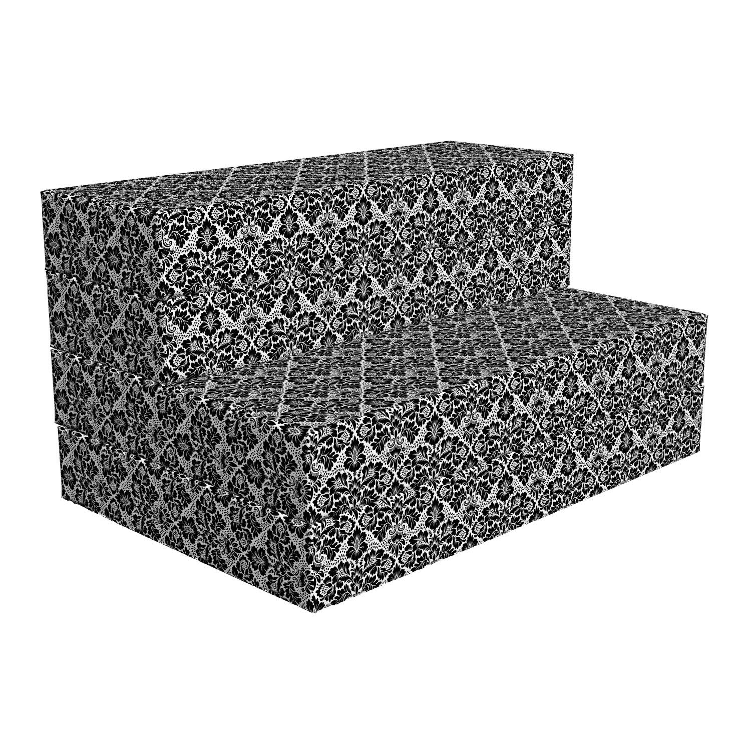 Ambesonne Victorian Foldable Mattress - Antique Floral Swirls Design, 74.8