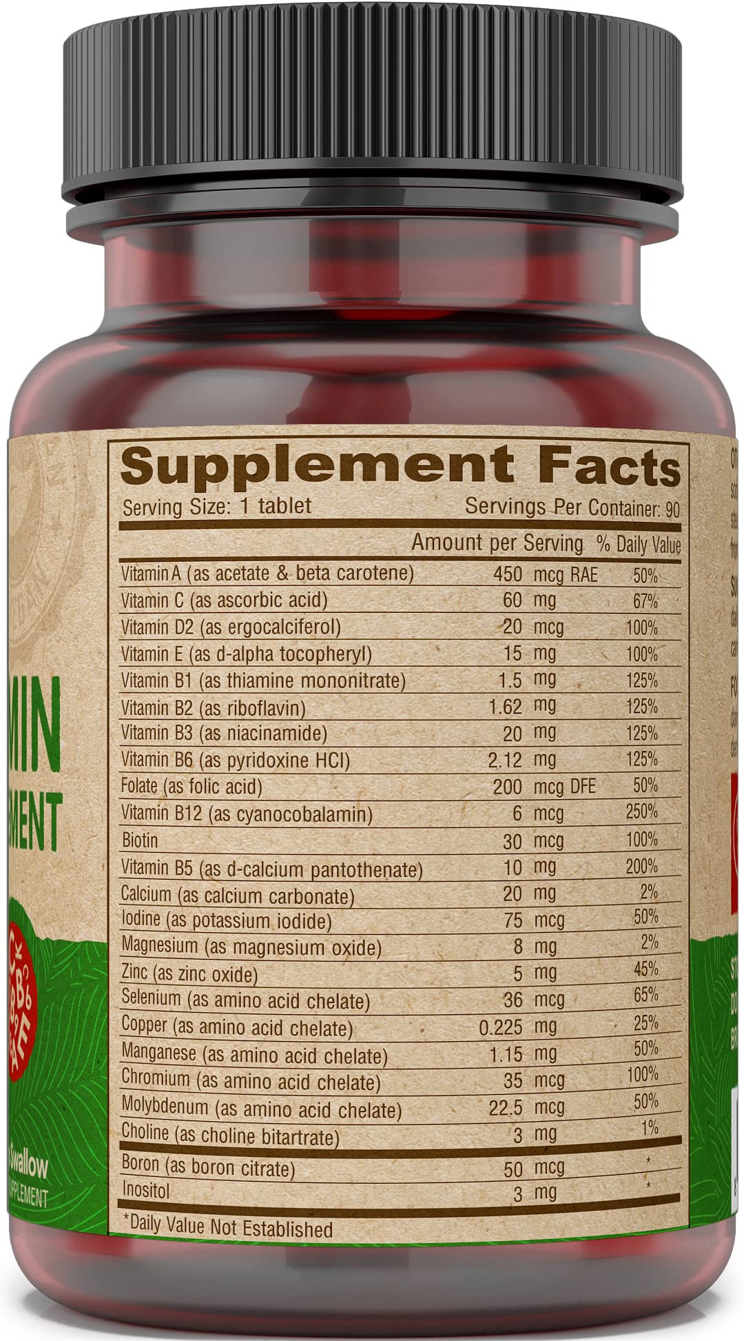 Deva Vegan Multivitamin Tiny Tabs - 90 Count | Plant-Based, Gluten-Free, Non-GMO | Supports Energy & Immunity for Vegan Lifestyles | Perfect for Daily Wellness & Active Living