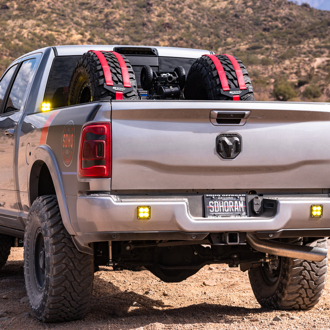SDHQ Built-In Bed Chase Rack for 2019-2025 Ram 2500/3500 Heavy Duty Trucks | Off-Road Gear Storage & Adventure Accessories
