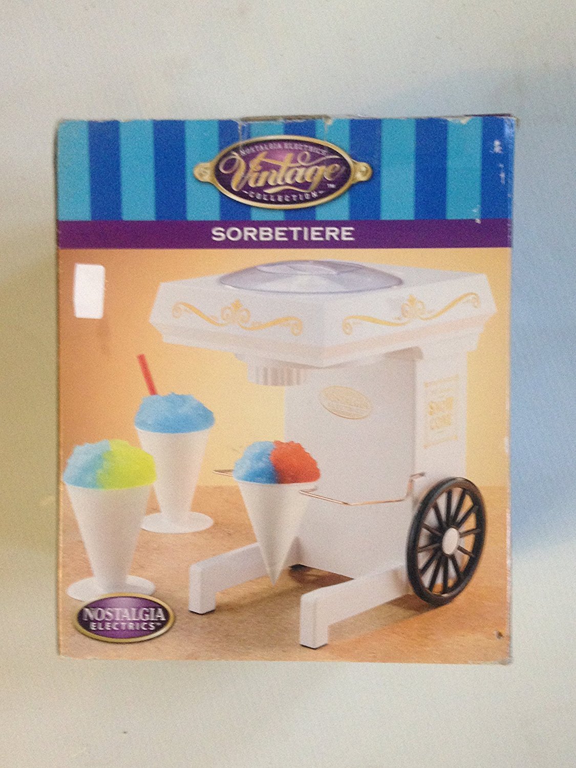 Vintage Snow Cone Machine - Old Fashioned Ice Shaver for Homemade Shaved Ice Treats - Perfect for Parties, Carnivals, and Summer Refreshments