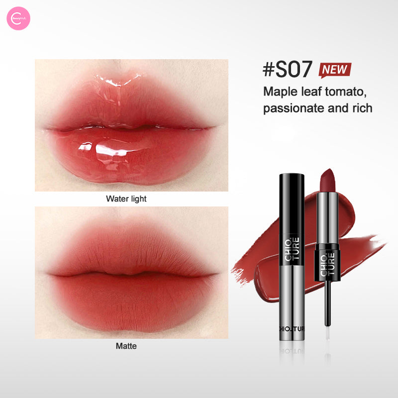 CHIOTURE Dual Ended Lipstick Set - Waterproof & Long Lasting Lip Color for Rainy Days & Outdoor Activities