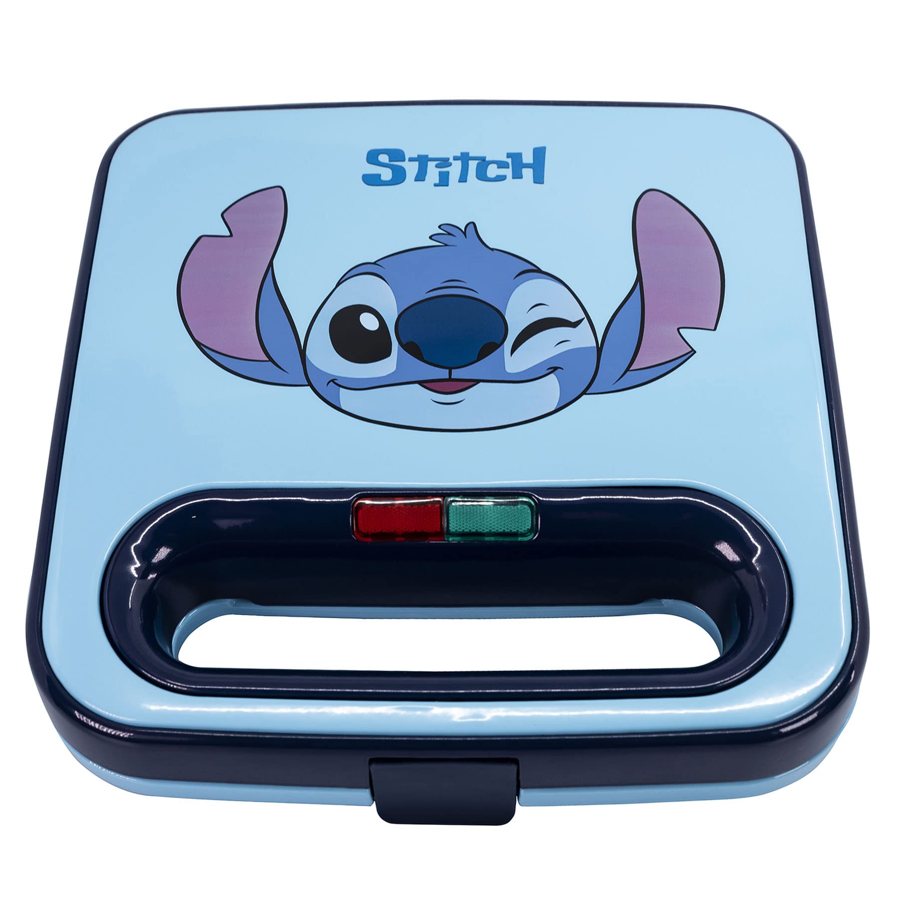 Disney Lilo and Stitch Waffle Maker - 4 Slice Non-Stick Electric Waffle Iron for Kids & Adults - Perfect for Breakfast, Parties & Family Fun - Stitch Character Waffle Design - Easy to Clean Kitchen Appliance