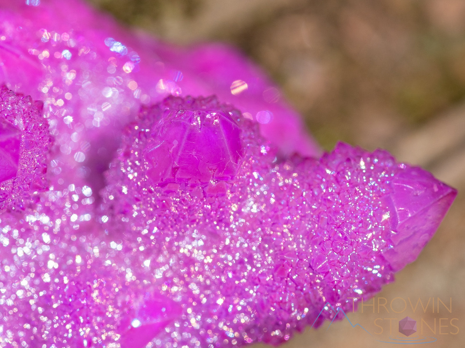 Natural Aura Quartz Crystal Cluster - Ruby Pink Rainbow Quartz for Healing & Metaphysical Use | Spiritual Decor, Meditation & Energy Work (R0580)