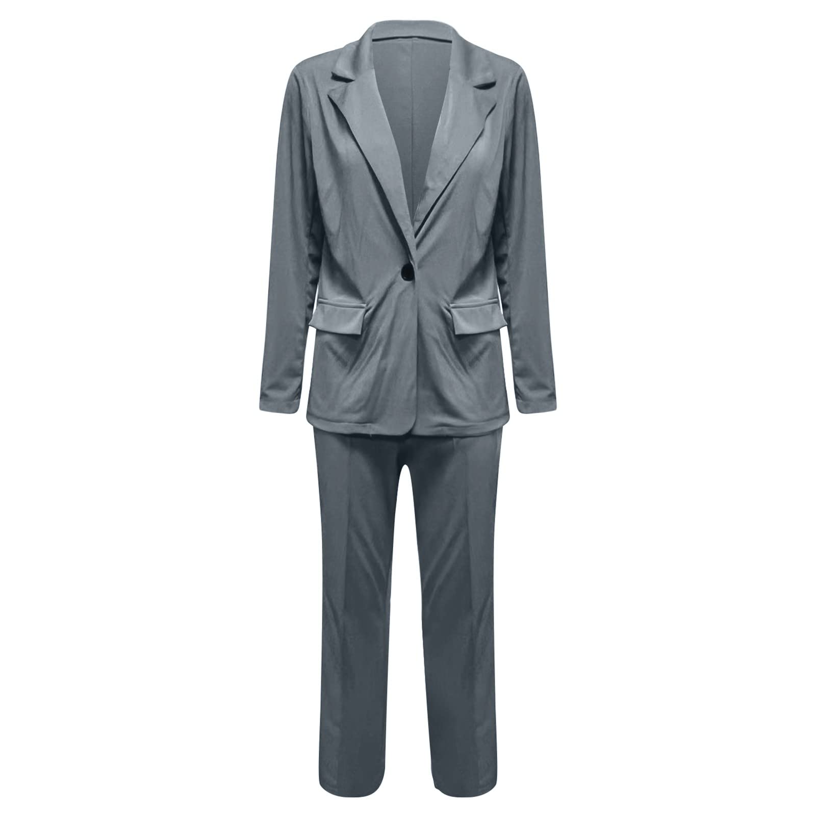 Women's 2-Piece Business Casual Blazer Set - Open Front Lapel Jacket with Matching Pants for Office, Work & Professional Outfits | Perfect for Business Meetings, Interviews & Corporate Events