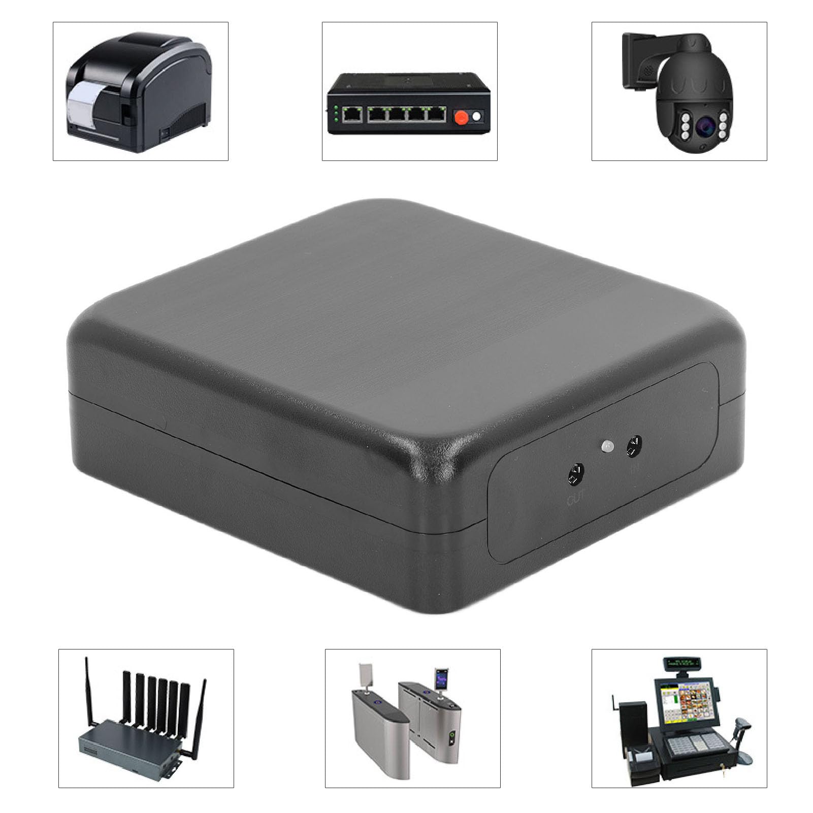 24000mAh Mini UPS Battery Backup - Automatic Uninterruptible Power Supply for Routers, Modems, Security Cameras & Smartphones - Large Capacity 24V Power Bank for Home Office & Emergency Backup Power