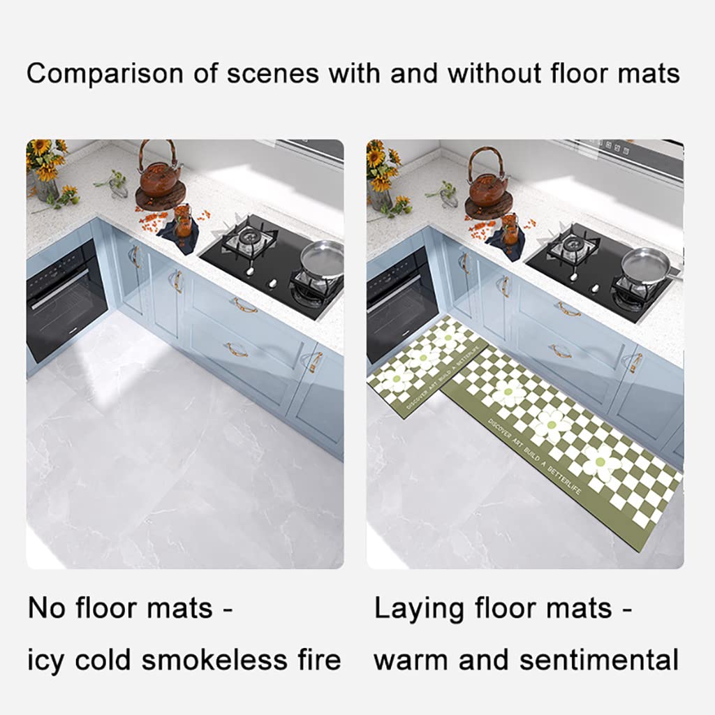 Non-Slip Washable Carpet Runner Rug - Waterproof Anti-Fatigue Floor Mat for Kitchen, Dining Room, Laundry Room, Hallway & Entryway