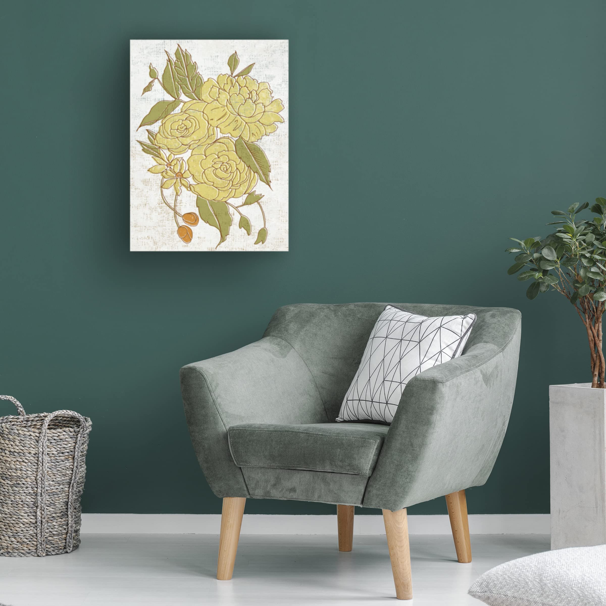 Trademark Fine Art 'Barkcloth III' Canvas Wall Art by Chariklia Zarris - Modern Abstract Painting for Living Room, Bedroom & Office Decor
