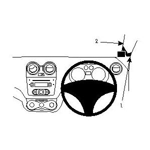 ClicOn No Holes Right Hand Dash Mount for Alfa Romeo MiTo (2009-2018) - Secure Phone Holder for Easy Navigation & Hands-Free Driving