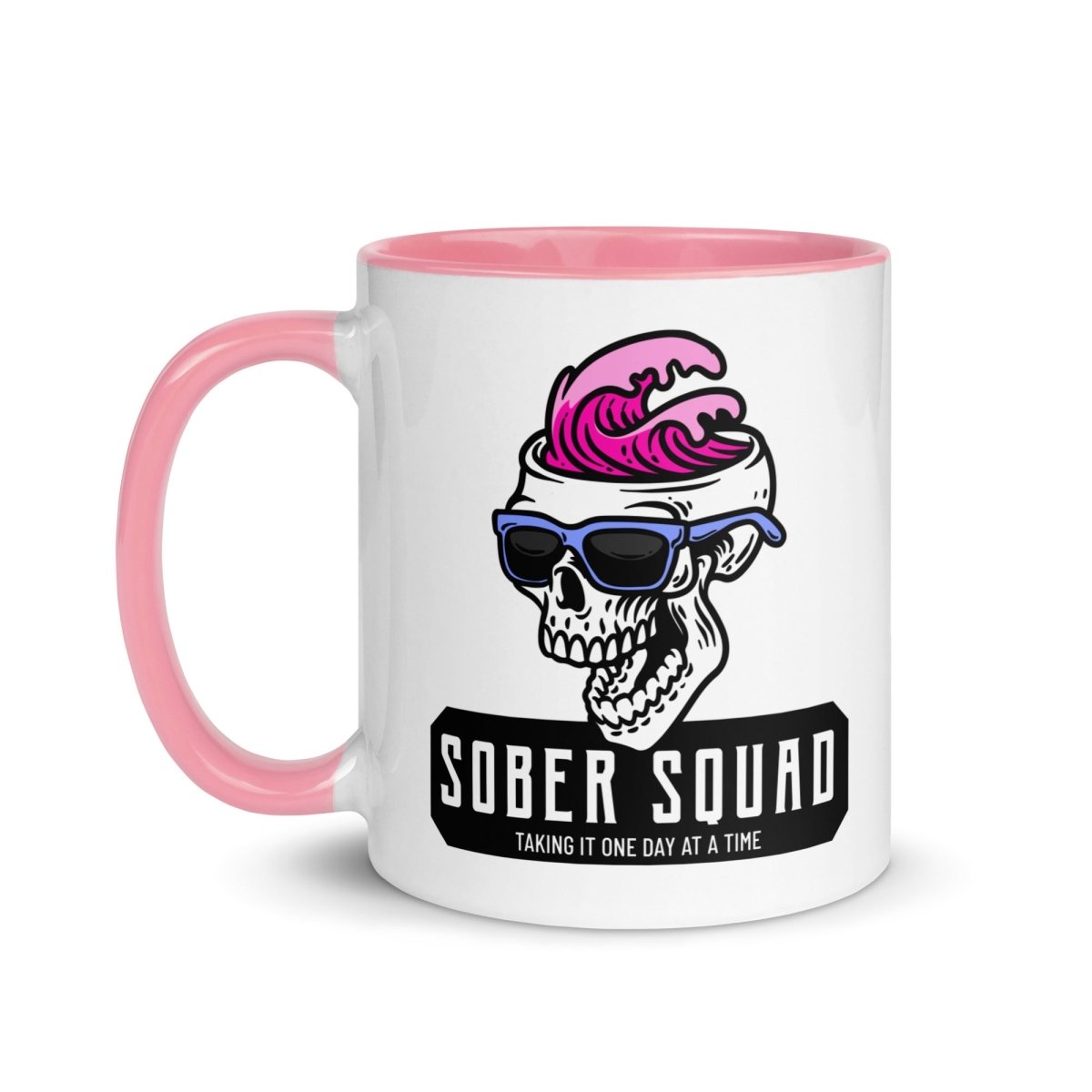 Sober Squad Skull Wave Coffee Mug - Gothic Design Ceramic Cup for Tea, Coffee & Hot Drinks - Perfect for Halloween, Home Decor & Office Use