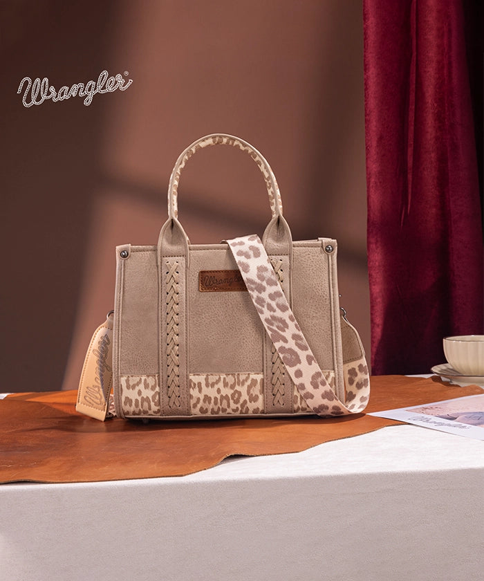 Wrangler Cow Print Crossbody Tote Bag for Women - Stylish Western Handbag for Everyday Use, Shopping & Travel