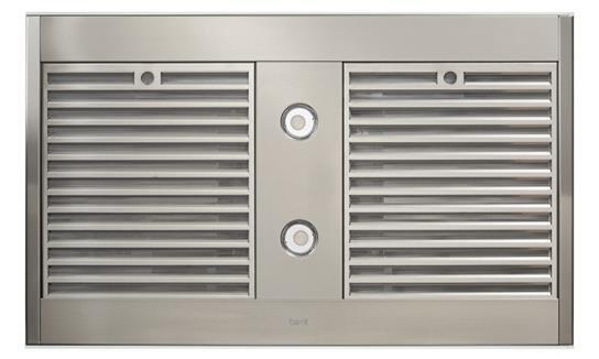 Ispira 36 Inch 650 CFM Stainless Steel Island Range Hood with Purled™ Light System & White Glass - Best for Modern Kitchens, Open Concept Homes & Professional Cooking Spaces
