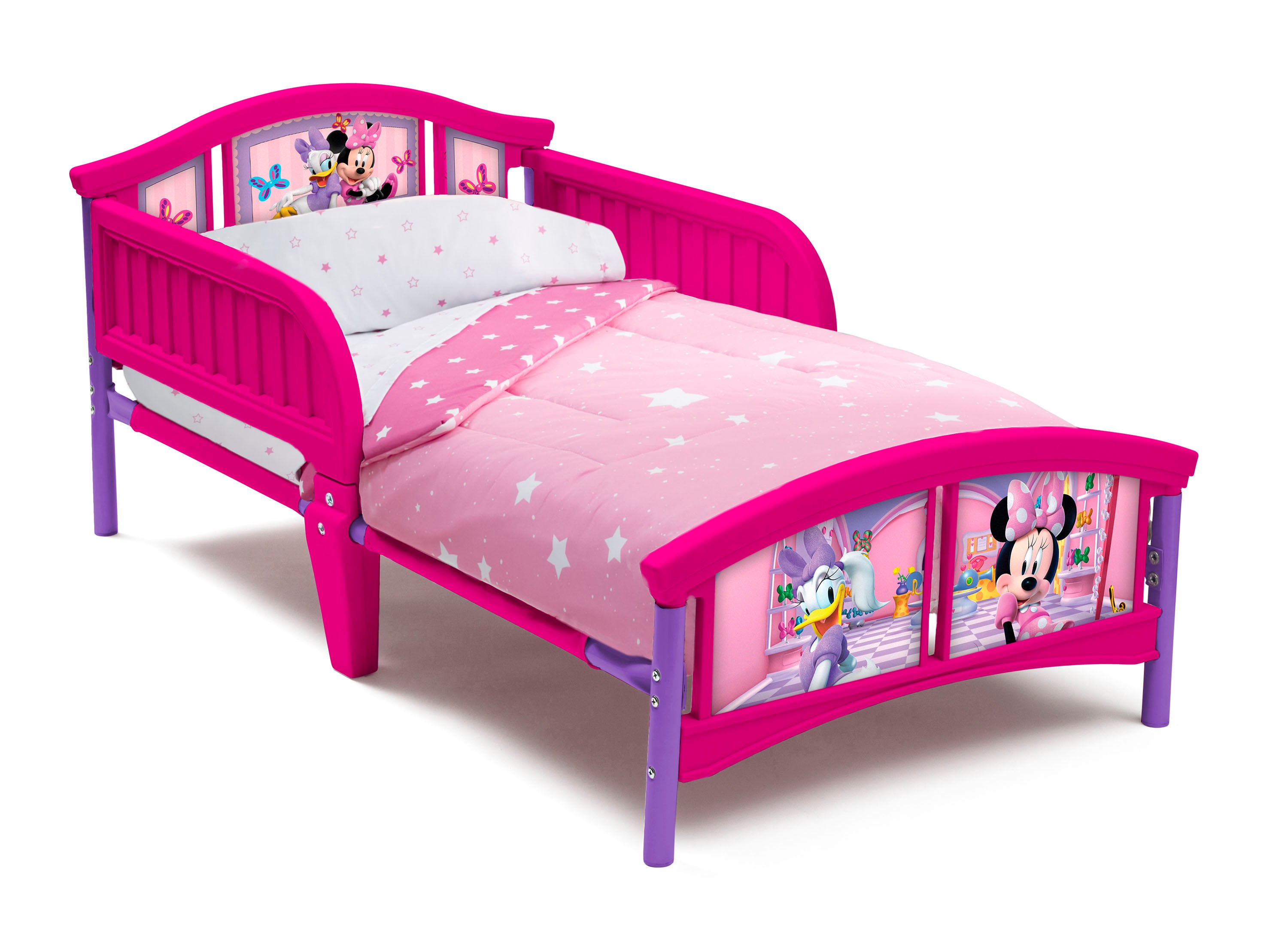 Disney Minnie Mouse 2-Piece Toddler Bedroom Set - Toddler Bed & Deluxe Toy Box | Cute Nursery Decor for Girls' Room, Perfect for Toddler Bedroom & Playroom