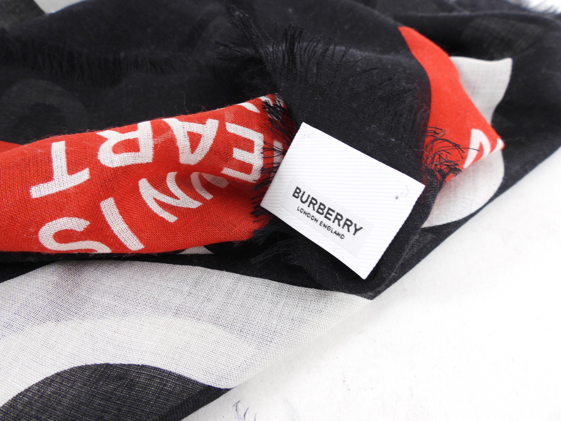 Burberry Black and White Check Cashmere Scarf - Luxury Winter Fashion Accessory for Women & Men - Perfect for Cold Weather, Office, and Travel