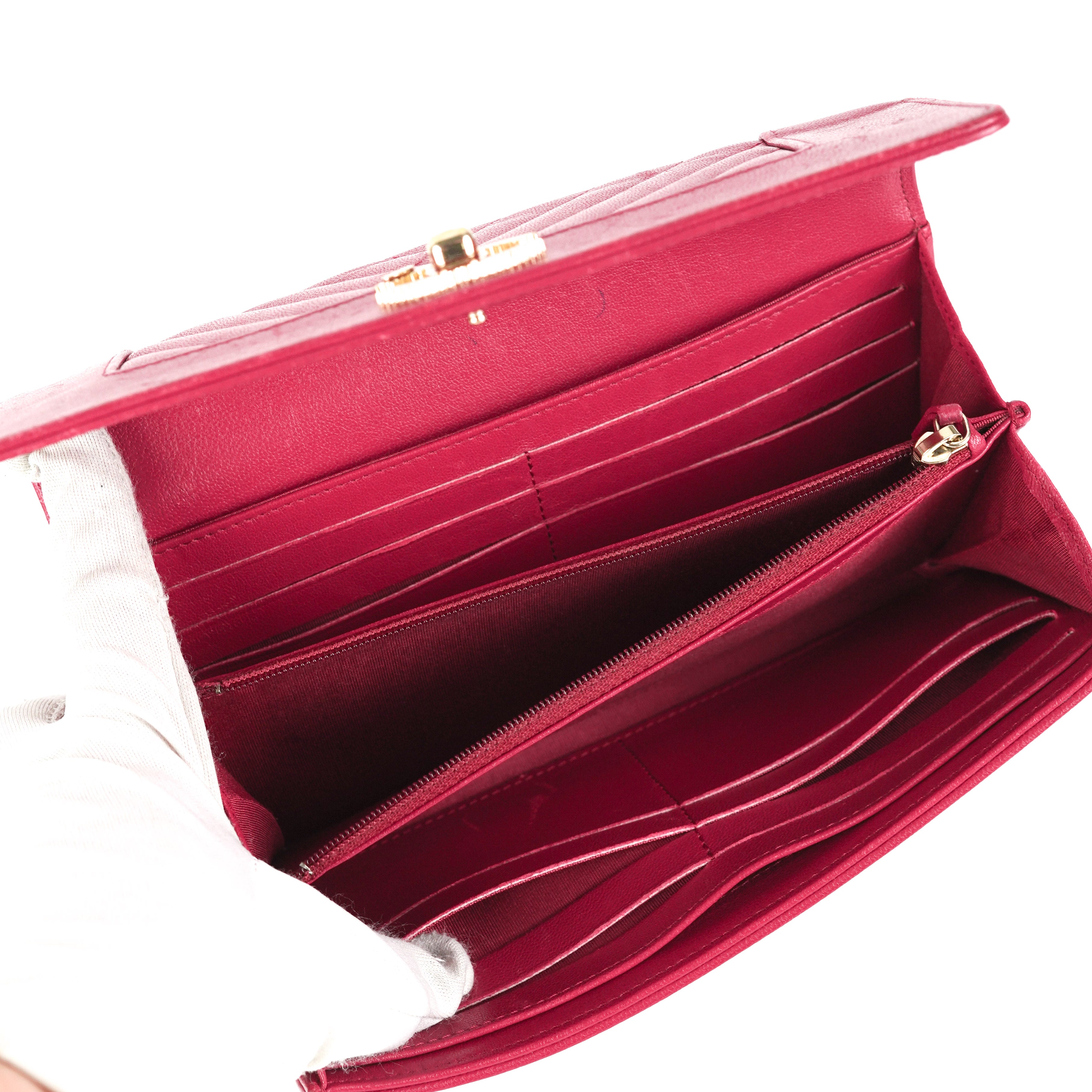 Chanel Chevron Quilted Lambskin Wallet in Pink - Luxury Designer Handbag for Women, Perfect for Everyday Use & Special Occasions