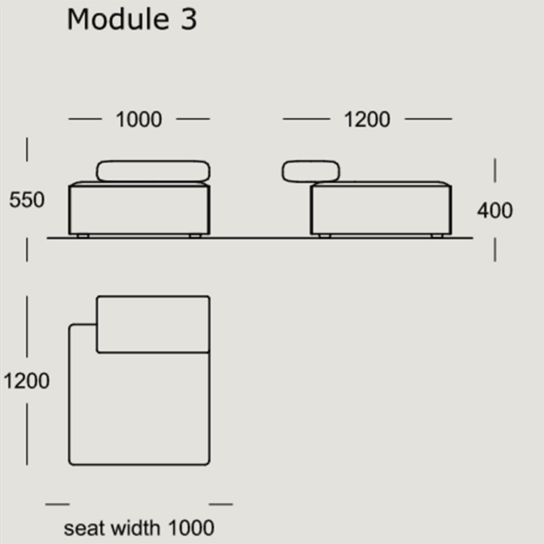 Modular Cinder Block Sofa Set (1-7 Modules) - Modern Sectional Couch for Living Room, Lounge & Outdoor Patio