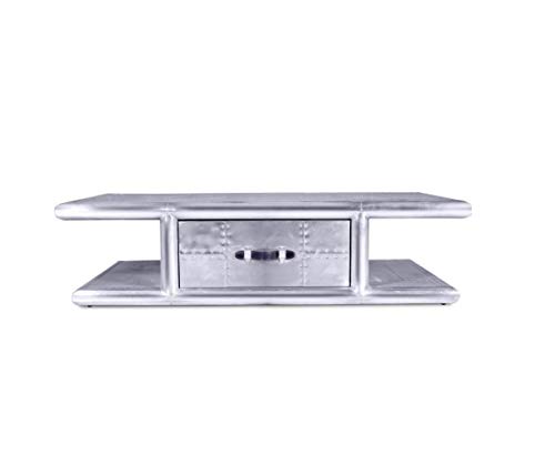 Nautical-Mart Modern Aviator Coffee Table - Aluminum Office Desk for Home & Office Decor - Perfect for Living Room, Study & Workspace Furniture