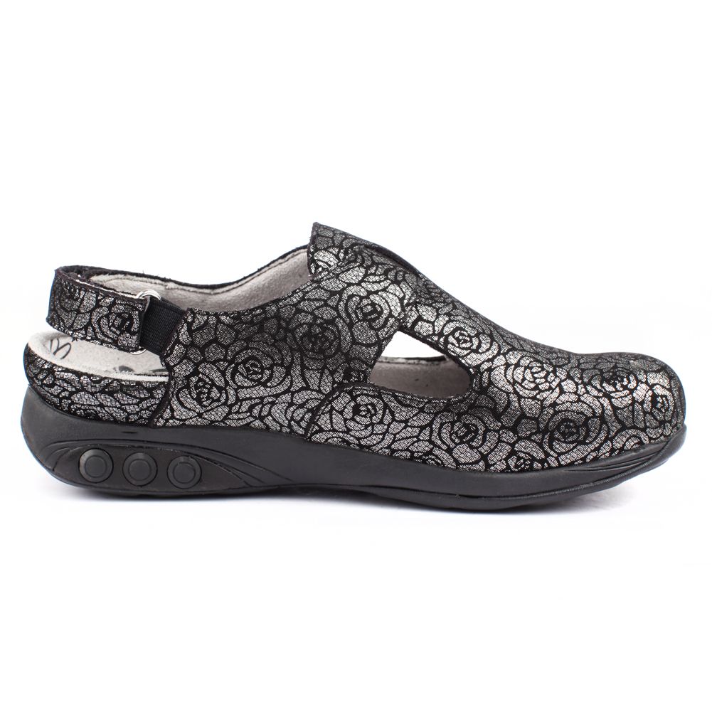 Chloe Women's Adjustable Leather Clog Sandals - Comfortable Slip-On Shoes for Casual Wear & Home Use