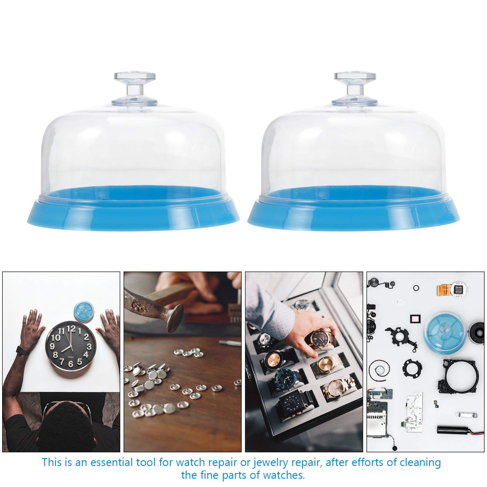 Mikikit 3 Sets Watch Repair Tools Kit with 2 Watch Parts Cover Storage Trays - Professional Watchmaker Tray for Jewelry & Watch Repair - Perfect for Watchmakers, Hobbyists & DIY Enthusiasts