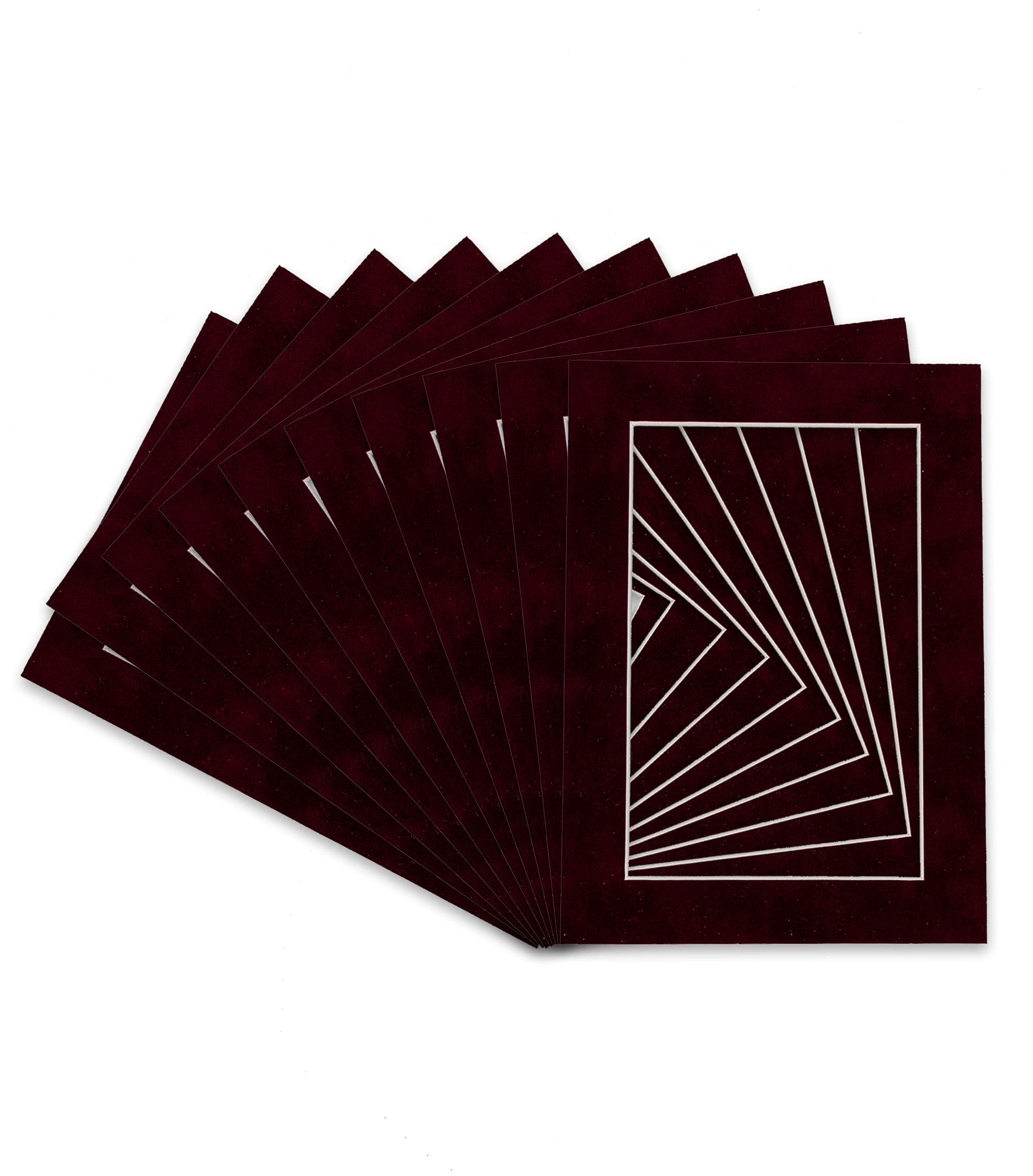 22x28 Inch Dark Red Suede Picture Mat Board - Acid Free Precut Mat for 20x24 Photos - Bevel Cut Display Mat for Frames - Includes Backing Board & Clear Bag - Perfect for Framing Art, Photos, and Certificates