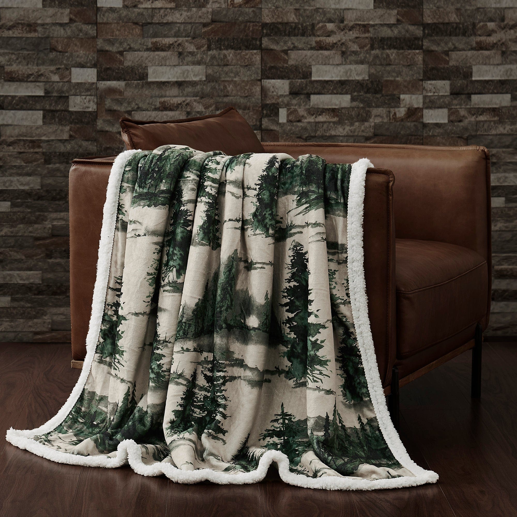 Cozy Joshua Campfire Sherpa Throw Blanket - Soft Flannel Fleece for Winter Warmth - Perfect for Camping, Home Decor, and Gift Giving