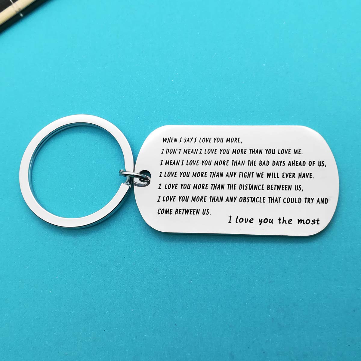 Romantic Nekoki Couple Keychain - Perfect Gift for Boyfriend, Husband, Fiance | I Love You Anniversary, Christmas, Birthday, Father's Day & Valentine's Day Gifts for Him | Cute Matching Couple Accessories for Everyday Carry & Special Occasions