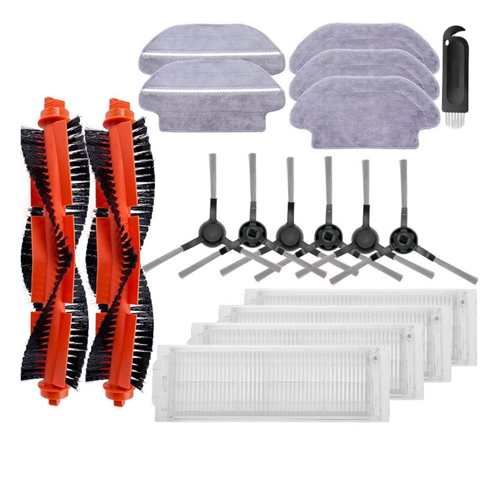 Xiaomi Mi Robot Vacuum Mop Pro Spare Parts Kit - Side Brush, HEPA Filter & Mop Cloth - Compatible with Viomi V2 V3 SE, Conga 3490 3690, ILife A11 - Perfect for Deep Cleaning & Maintenance
