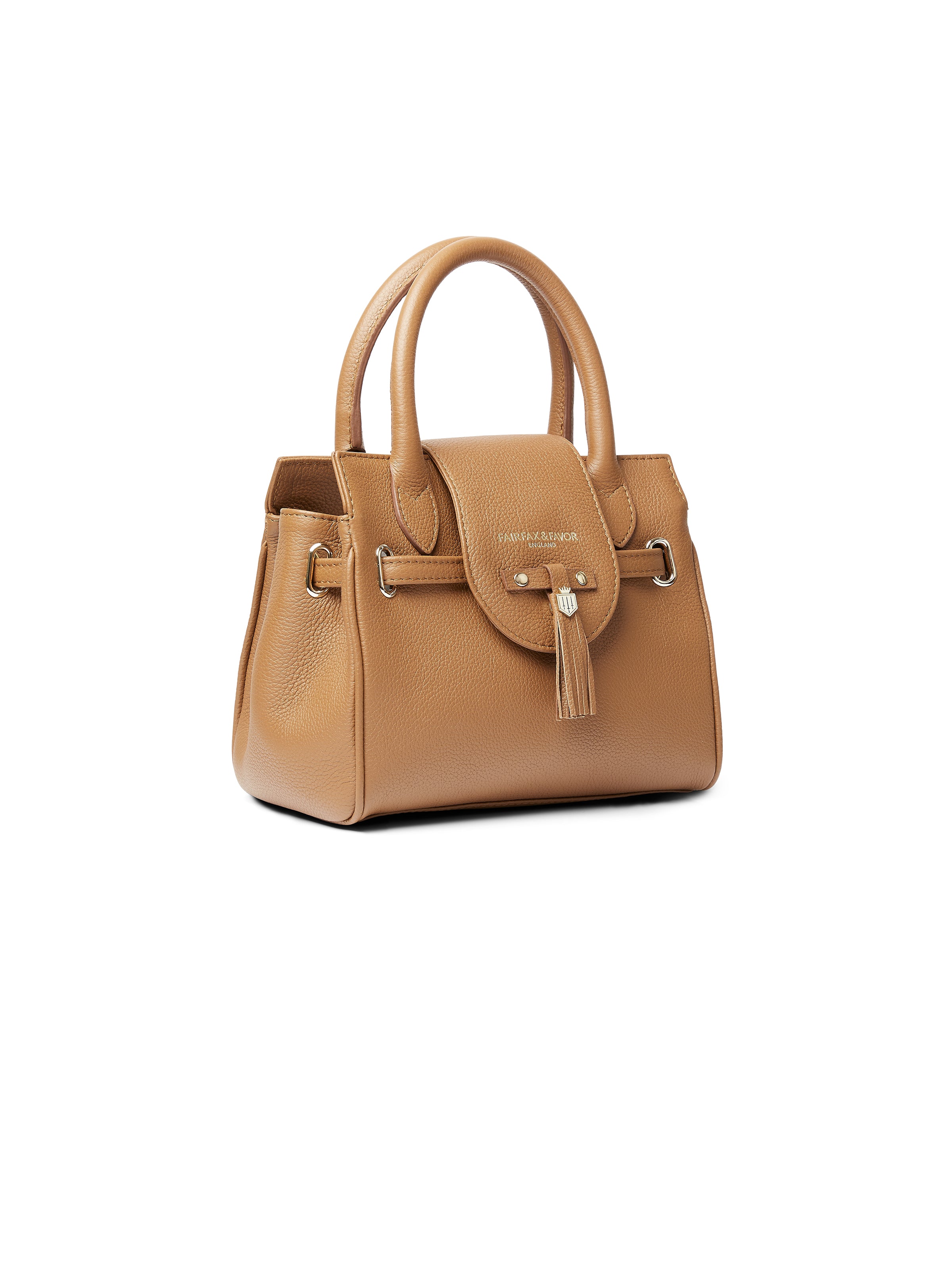 Mini Windsor Handbag - Pebbled Tan Leather Crossbody Bag for Women | Elegant & Durable Everyday Purse for Work, Travel & Date Night