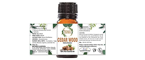 Pure Cedarwood Essential Oil 10ml - Natural Skin & Hair Care, Aromatherapy Diffuser, Relaxation & Stress Relief - Perfect for Massage, Spa, Yoga & Home Fragrance
