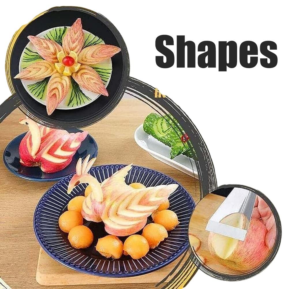Premium Stainless Steel Fruit & Vegetable Carving Cutter Set - 9.4