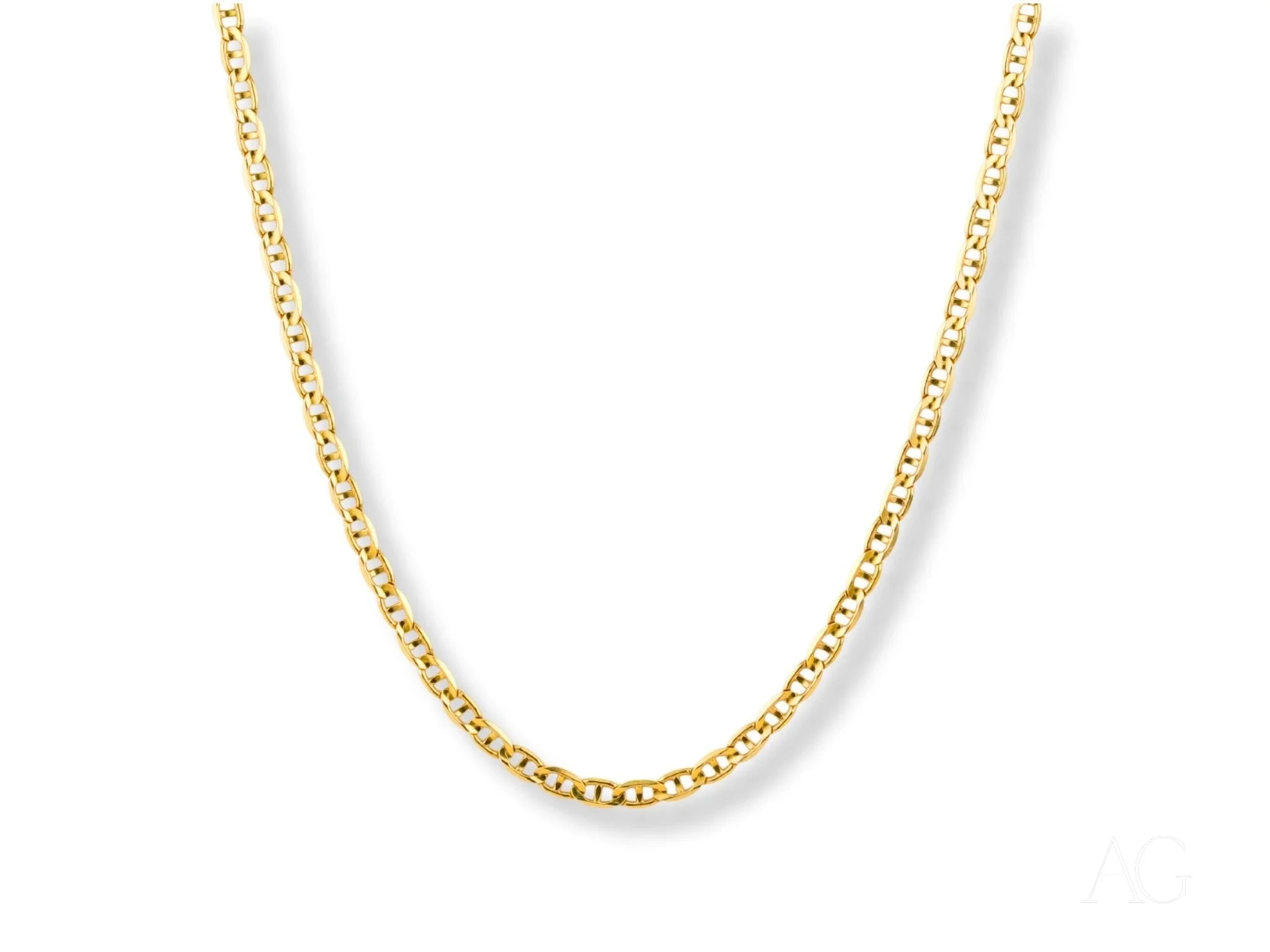 18K Yellow Gold Anchor Chain for Men - Durable & Stylish Jewelry Gift for Him - Perfect for Everyday Wear, Special Occasions & Gifts