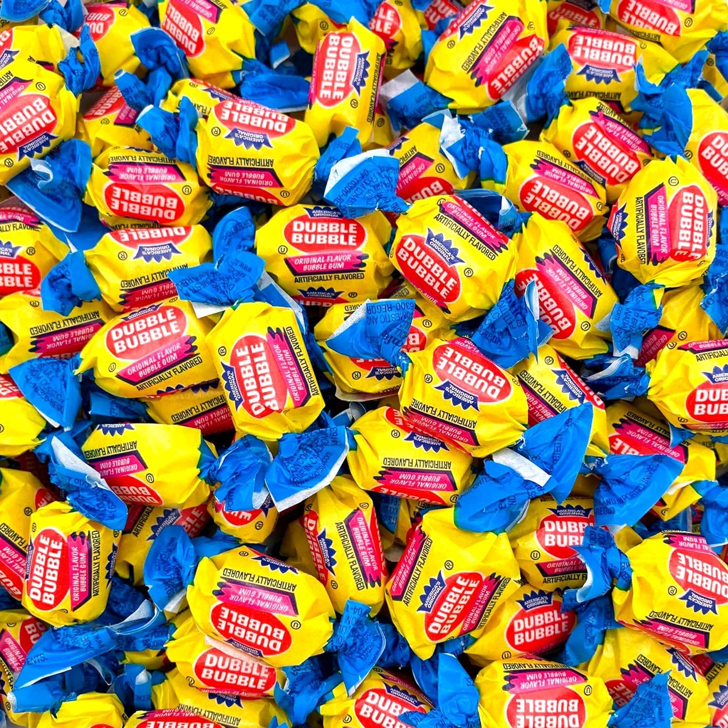 Dubble Bubble Original Flavor Bubble Gum - 1.5 Pound Bulk Bag | Classic Chewing Gum for Parties, Events & Nostalgic Treats