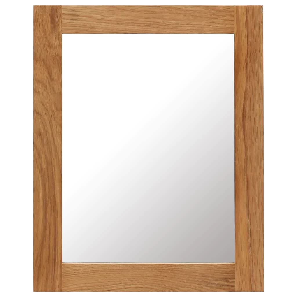 Solid Oak Wood Mirror for Bathroom, Hallway & Home Decor - Vintage Style Wall Mirror with Multi Sizes (24/36/48 Inch) - Perfect for Makeup Vanity, Entryway & Bedroom Decoration
