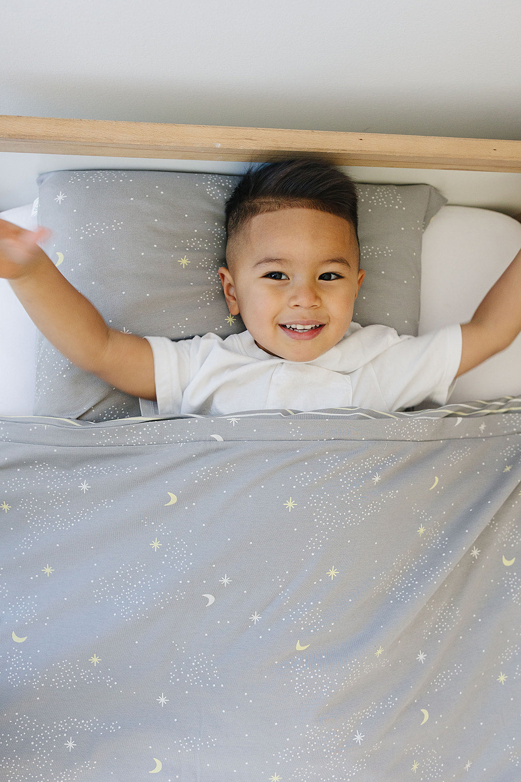 Ecolino® 100% Organic Cotton Duvet Cover for Crib & Toddler - Milky Way Design | Soft & Breathable Baby Bedding for Nursery & Kids Room