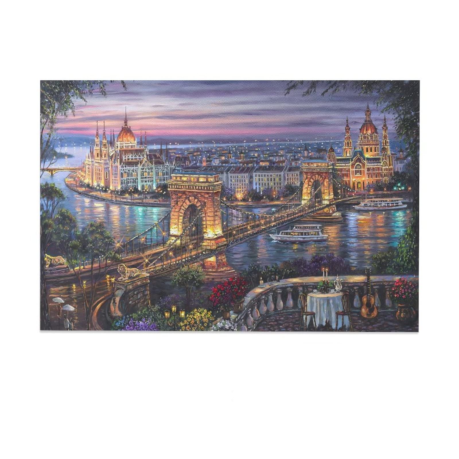 Budapest Hungary Canvas Poster - 24x36 Inch (60x90cm) Sports Landscape Wall Art for Living Room, Bedroom & Office Decor - Perfect Gift Idea for Home Decoration & Interior Design