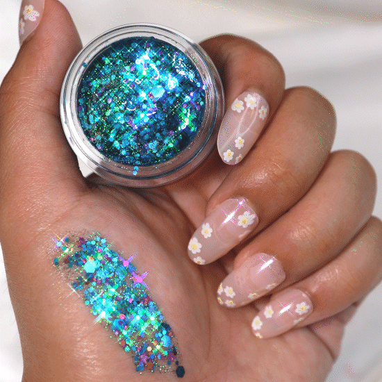 Hologram Glitter Gel (010, Game Changer) - Shimmering Cosmetic Glue for Nail Art, DIY Crafts, and Festival Makeup - Perfect for Parties, Raves, and Creative Projects
