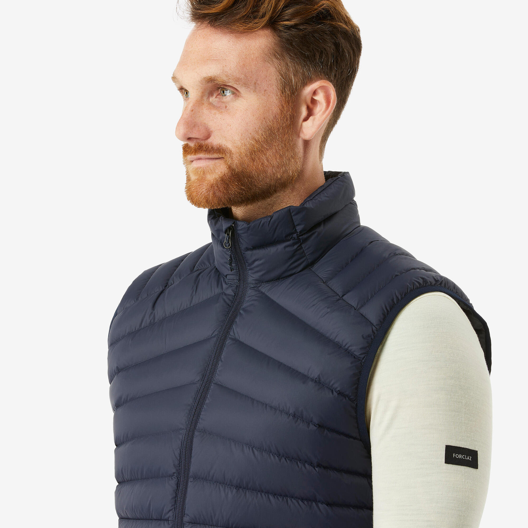 Forclaz Men's MT100 Lightweight Down Vest - Warm Winter Puffer Jacket for Hiking & Outdoor Activities
