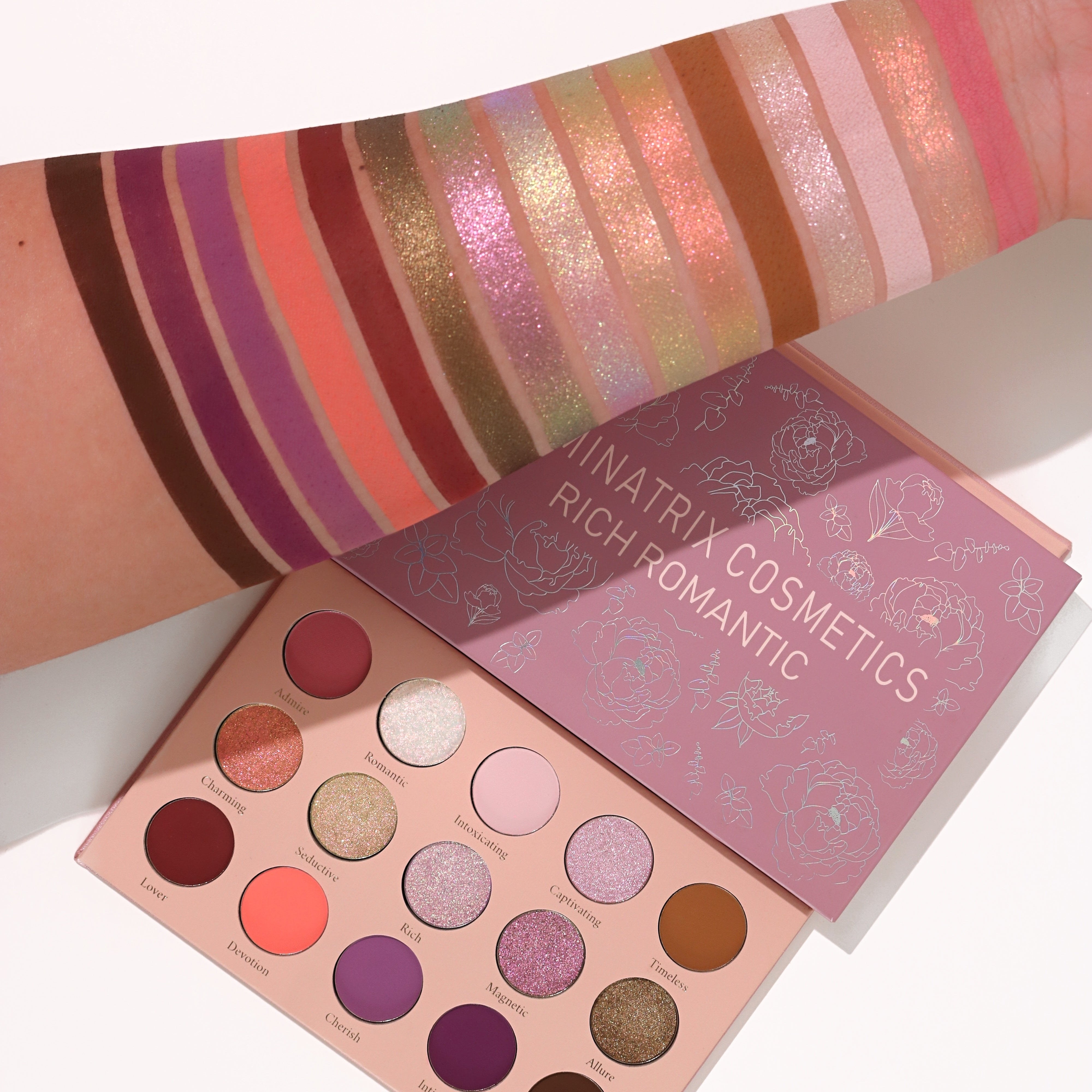 Rich Romantic Eyeshadow Palette - 12 Highly Pigmented Matte & Shimmer Shades for Stunning Eye Makeup | Perfect for Date Night, Parties & Special Occasions