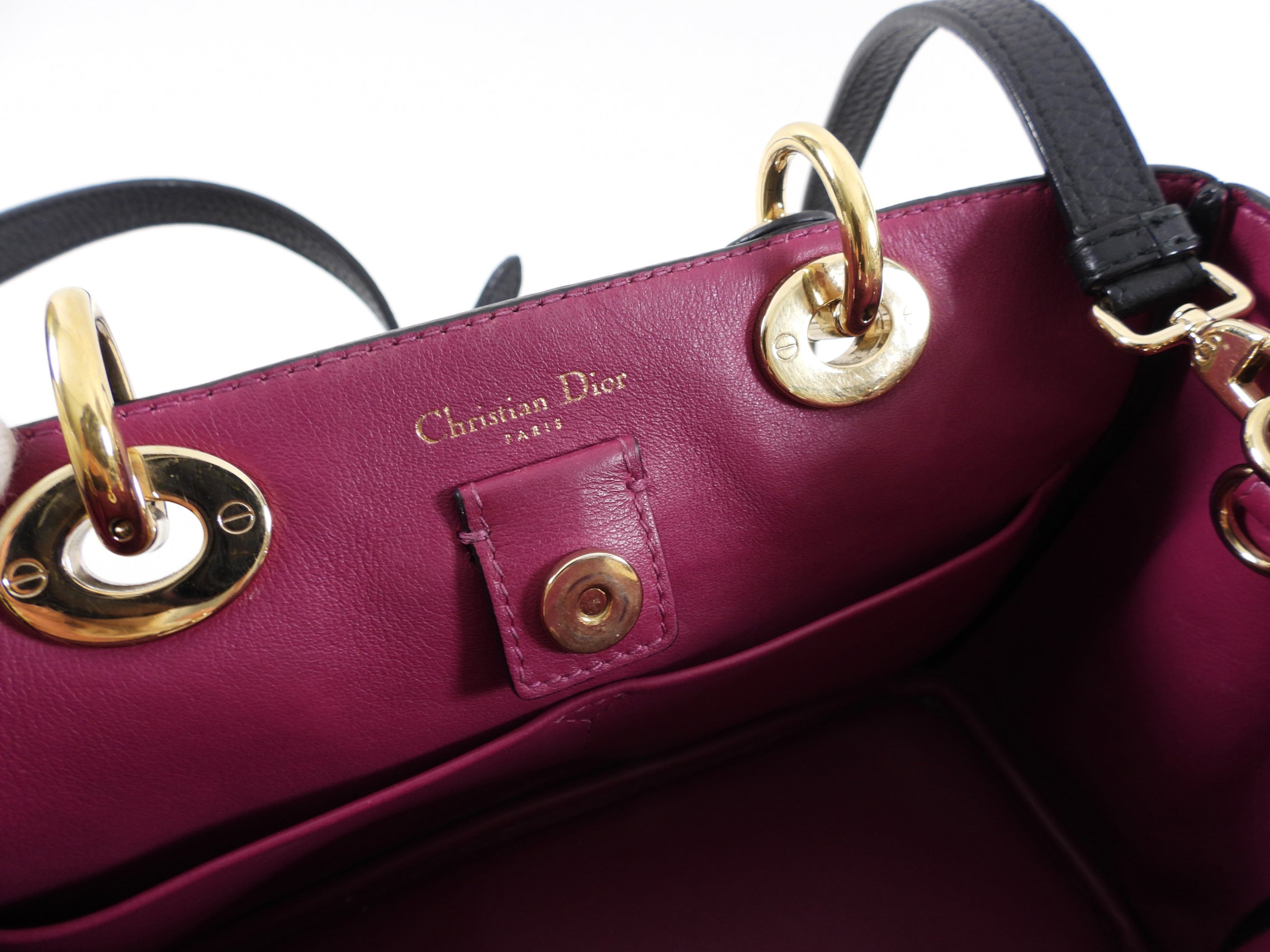 Christian Dior Black Mini Diorissimo Leather Two-Way Shoulder Bag Crossbody Purse for Women | Luxury Designer Handbag for Date Night, Office & Travel