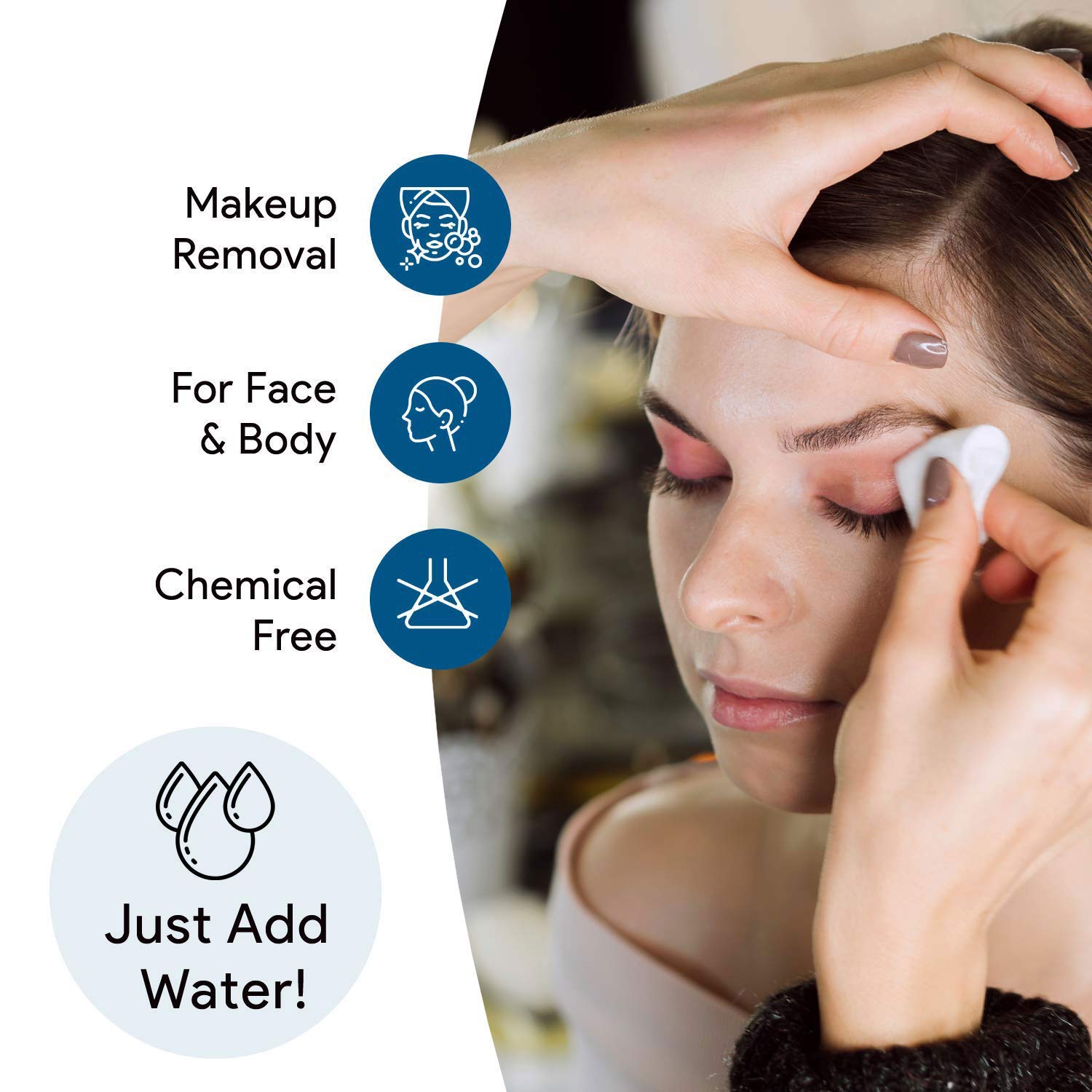 Premium 100-Pack Ultra Soft Non-Woven Facial Cleansing Wipes | Gentle Makeup Remover & Beauty Towels | Multipurpose Dry Tissues for Makeup Removal, Skincare & Daily Hygiene | Hypoallergenic & Durable