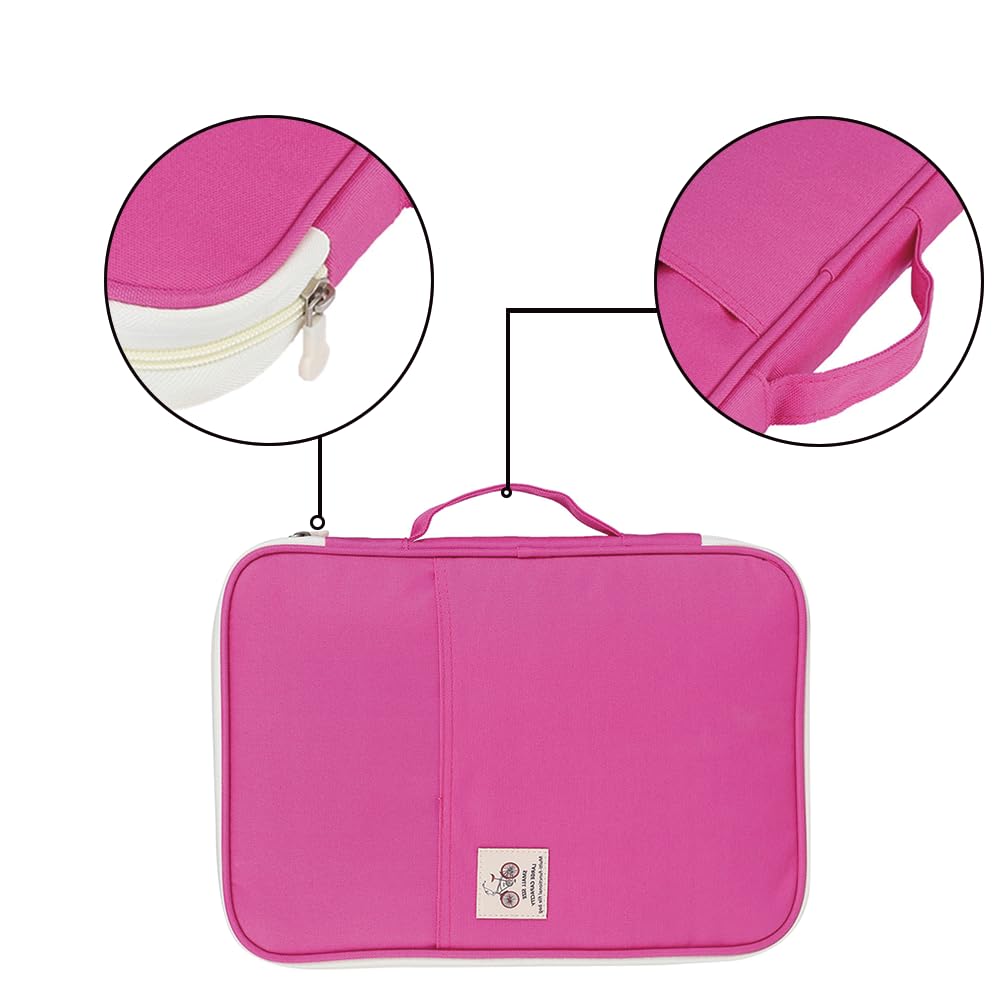 Multi-Functional A4 Document Bags with Handle - Waterproof Zippered File Folder Organizer for Travel, School & Office - Perfect for Passports, Notebooks, Board Games & Office Supplies - Ideal for Business Trips, Daily Commuting & Document Storage