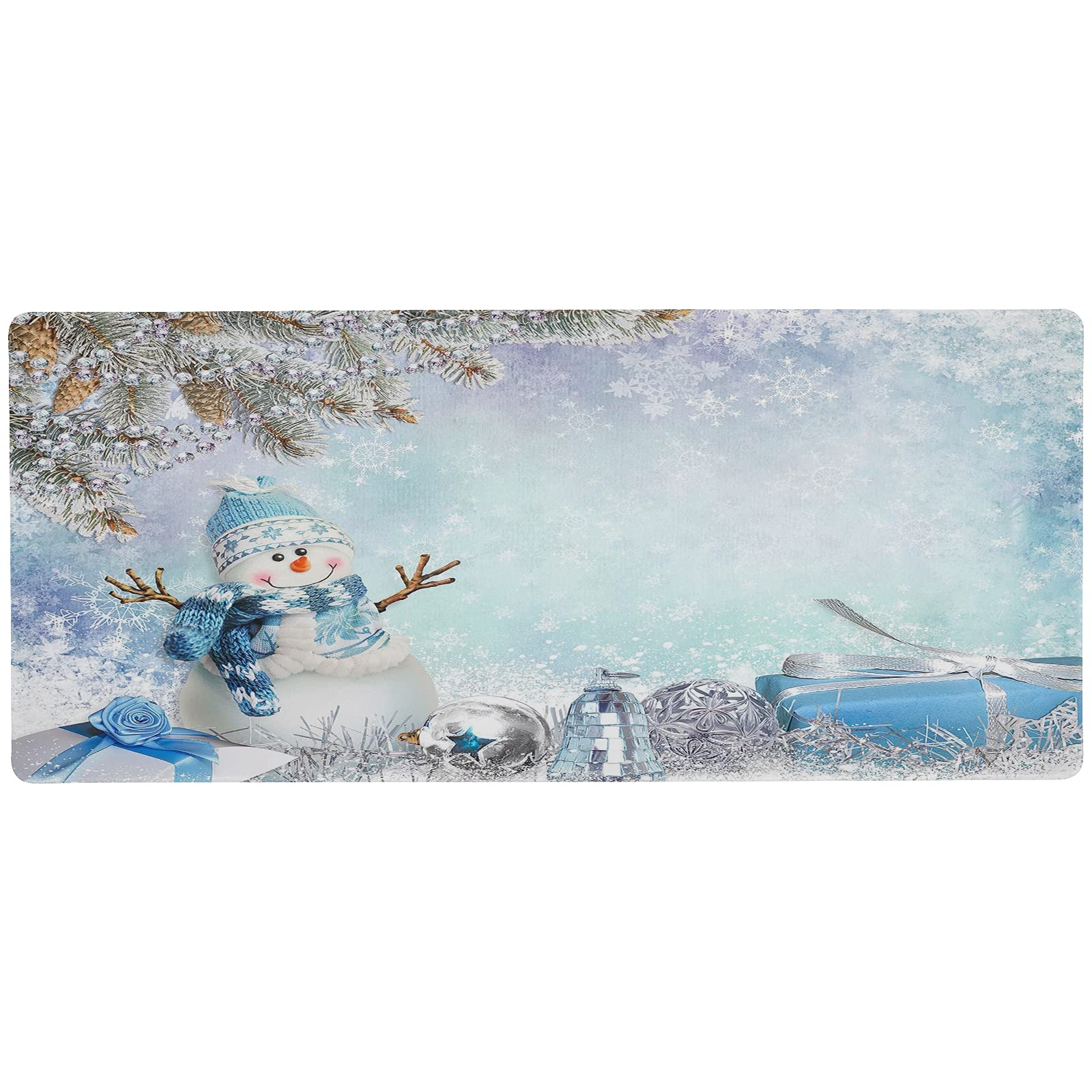 Large Extended Gaming Mouse Pad - 31.5 x 11.8 Inch Non-Slip Desk Mat for Office, Home & PC Gamers | Christmas Snowman Design Desk Protector | Perfect for Computer Work, Writing & Gaming Sessions
