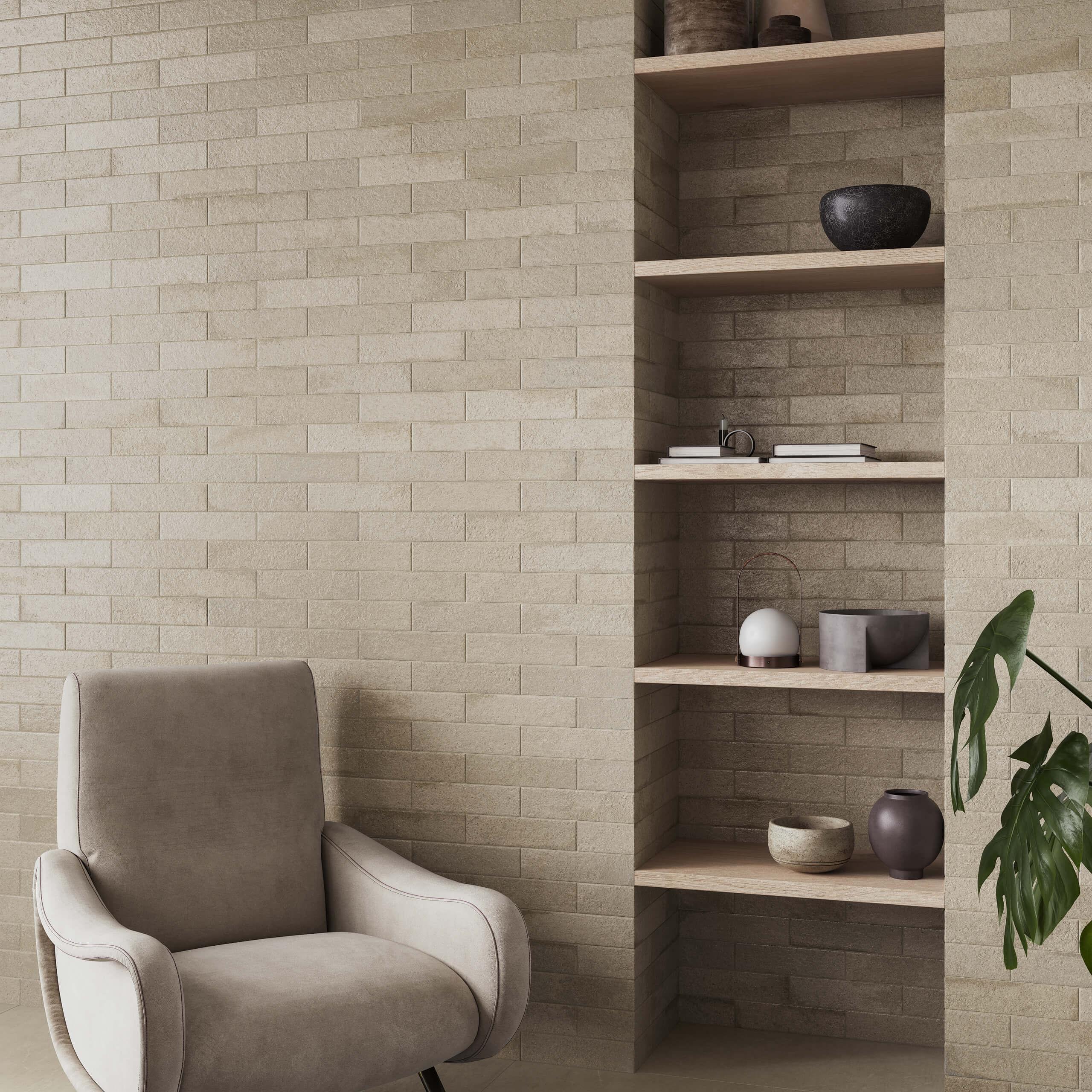 Miniature Fornace 60x240 Matt Argilla Naturale - Premium Natural Clay Tiles for Kitchen Backsplash, Bathroom Walls & Fireplace Surrounds | Durable & Stylish Home Decor Solution
