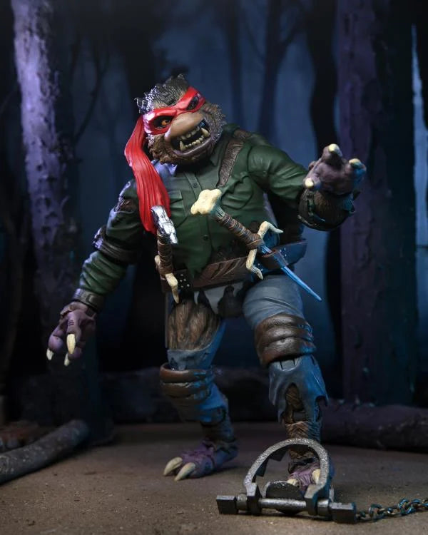 Universal Monsters x Teenage Mutant Ninja Turtles Ultimate Raphael as Wolfman Action Figure - TMNT Collectible Toy for Fans & Halloween Decor