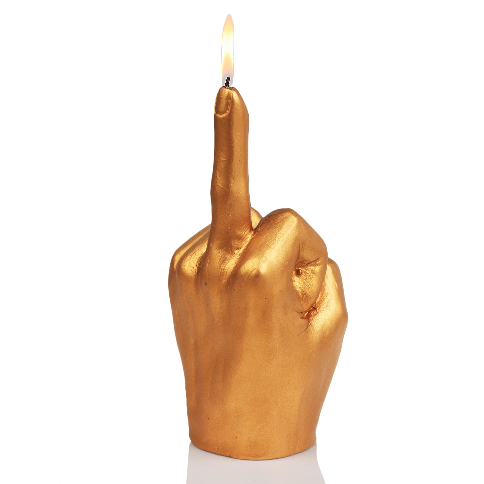 Finger Gesture Candle - Middle Finger FCK You Candle in Gold for Home Decor, Gag Gifts & Pranks | Funny Novelty Gift for Friends, Office Desk Decor