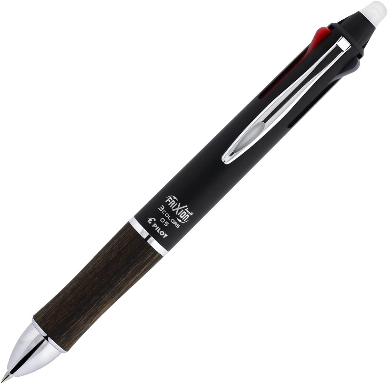 Pilot Frixion Ball 3 Wood Erasable Ballpoint Pen - Smooth Writing, No Smudge, Refillable - Perfect for School, Office & Bullet Journaling