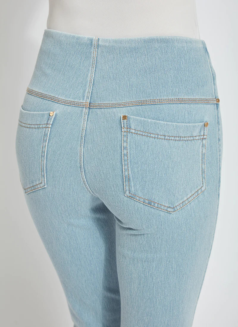 Baby Bootcut Denim Jeans - Soft Stretch Bleached Blue Wash for Toddlers | Comfortable Playtime & Casual Outfit