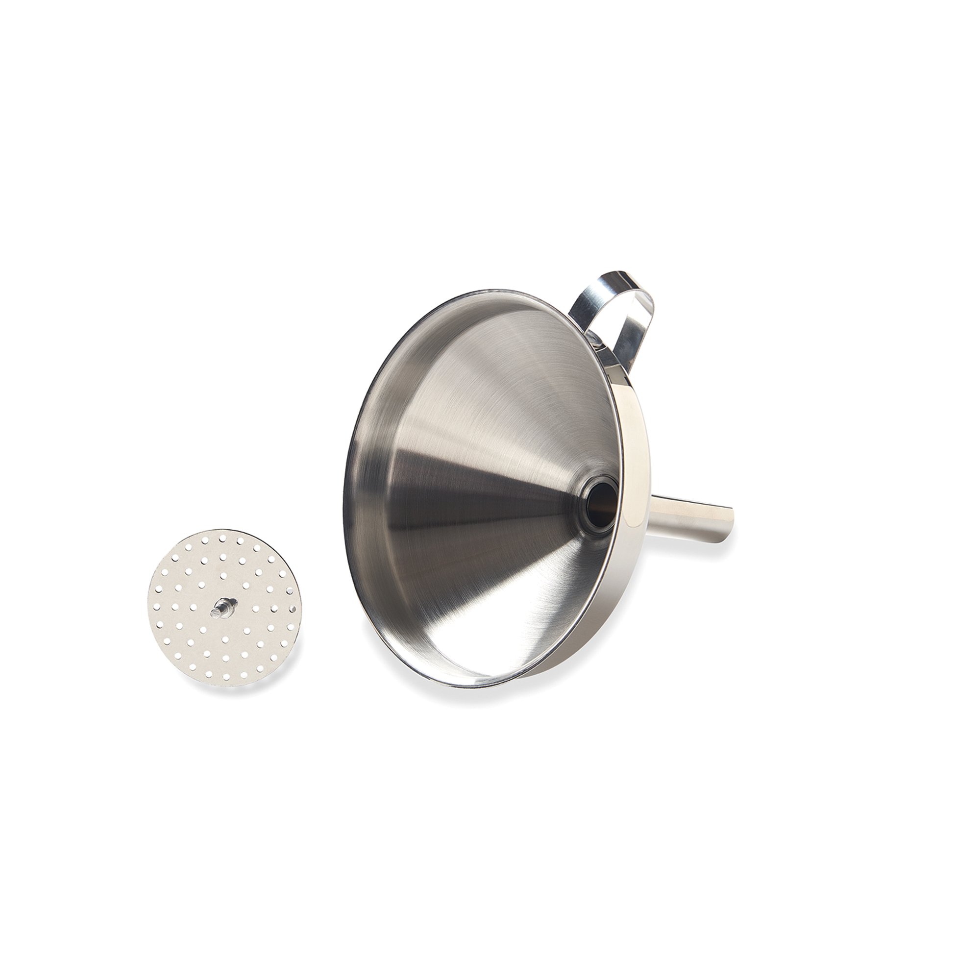 Fox Run Stainless Steel Funnel with Removable Strainer - 5 x 5 x 4.75 Inches - Perfect for Canning, Baking, and Kitchen Liquid Transfer