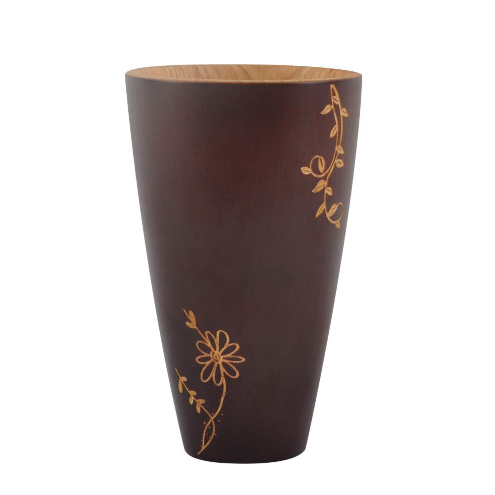 Handmade Wooden Mug with Special Effect Glasses - Natural Wood Beer, Juice, Coffee & Tea Cup - Perfect for Home, Office, Camping & Gifts