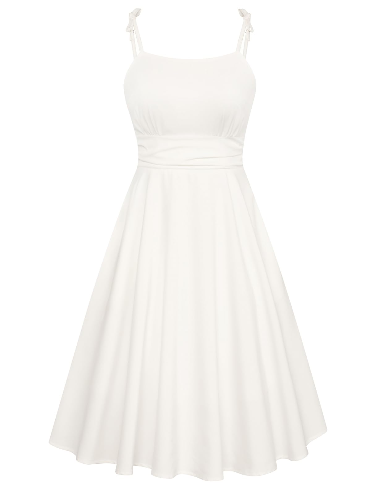 Belle Poque Women's Summer Spaghetti Strap Midi Sun Dress - Cute Casual Flowy Dress with Pockets | Perfect for Beach, Vacation & Outdoor Date Nights