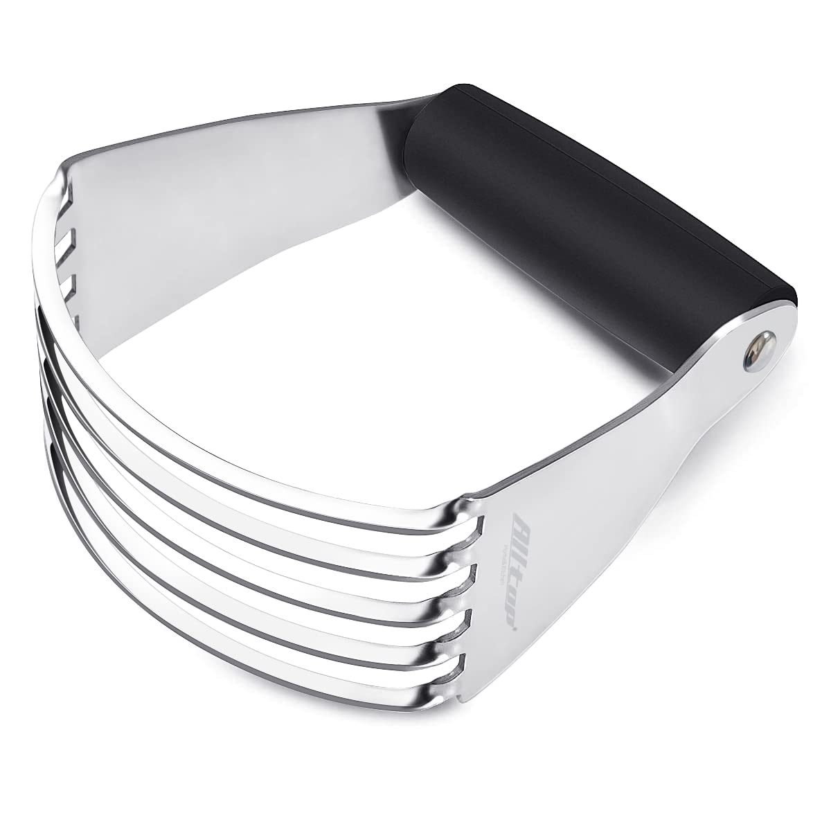 ALLTOP Stainless Steel Pastry Blender & Dough Cutter - Professional Baking Tool for Butter, Biscuits, Pie Crusts & Pastry Dough - Perfect for Kneading, Mixing & Creating Flaky, Fluffy Baked Goods - Ideal for Home Bakers & Professional Kitchens (1, Black)
